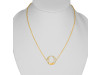 Horse Shoe Plain Silver Necklace PS-RDN-1.