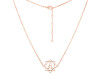 Human Body Chakra Plain Silver Necklace PS-RDN-14.