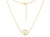 Human Body Chakra Plain Silver Necklace PS-RDN-14.