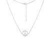 Human Body Chakra Plain Silver Necklace PS-RDN-14.