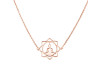 Human Body Chakra Plain Silver Necklace PS-RDN-14.