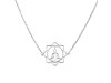 Human Body Chakra Plain Silver Necklace PS-RDN-14.