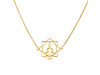 Human Body Chakra Plain Silver Necklace PS-RDN-14.