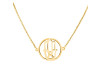 Hamsa Hand Plain Silver Necklace PS-RDN-5.