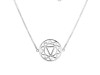 Solar Plexus Chakra Plain Silver Necklace PS-RDN-6.