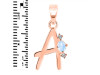 Moonstone & White Topaz Alphabet A Pendant RBM-RDA-1.