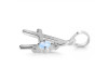 Moonstone & White Topaz Alphabet A Pendant RBM-RDA-1.
