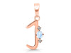 Moonstone & White Topaz Alphabet J Pendant RBM-RDA-10.