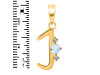 Moonstone & White Topaz Alphabet J Pendant RBM-RDA-10.