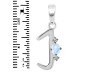 Moonstone & White Topaz Alphabet J Pendant RBM-RDA-10.