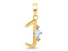 Moonstone & White Topaz Alphabet J Pendant RBM-RDA-10.