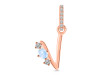 Moonstone & White Topaz Alphabet V Pendant RBM-RDA-100.