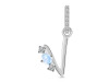 Moonstone & White Topaz Alphabet V Pendant RBM-RDA-100.