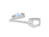 Moonstone & White Topaz Alphabet V Pendant RBM-RDA-100.
