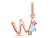 Moonstone & White Topaz Alphabet W Pendant RBM-RDA-101.