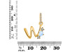 Moonstone & White Topaz Alphabet W Pendant RBM-RDA-101.