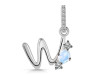 Moonstone & White Topaz Alphabet W Pendant RBM-RDA-101.