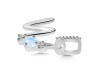 Moonstone & White Topaz Alphabet W Pendant RBM-RDA-101.