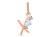 Moonstone & White Topaz Alphabet X Pendant RBM-RDA-102.
