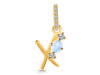 Moonstone & White Topaz Alphabet X Pendant RBM-RDA-102.