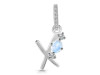 Moonstone & White Topaz Alphabet X Pendant RBM-RDA-102.
