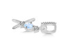 Moonstone & White Topaz Alphabet X Pendant RBM-RDA-102.