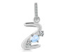 Moonstone & White Topaz Alphabet Z Pendant RBM-RDA-104.