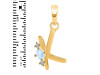 Moonstone & White Topaz Alphabet K Pendant RBM-RDA-11.