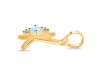 Moonstone & White Topaz Alphabet K Pendant RBM-RDA-11.