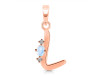 Moonstone & White Topaz Alphabet L Pendant RBM-RDA-12.
