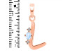 Moonstone & White Topaz Alphabet L Pendant RBM-RDA-12.