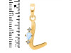 Moonstone & White Topaz Alphabet L Pendant RBM-RDA-12.
