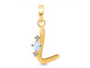 Moonstone & White Topaz Alphabet L Pendant RBM-RDA-12.