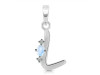 Moonstone & White Topaz Alphabet L Pendant RBM-RDA-12.