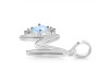 Moonstone & White Topaz Alphabet M Pendant RBM-RDA-13.