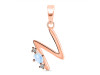 Moonstone & White Topaz Alphabet N Pendant RBM-RDA-14.