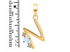 Moonstone & White Topaz Alphabet N Pendant RBM-RDA-14.