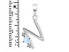 Moonstone & White Topaz Alphabet N Pendant RBM-RDA-14.