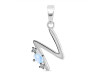 Moonstone & White Topaz Alphabet N Pendant RBM-RDA-14.