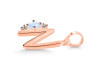 Moonstone & White Topaz Alphabet N Pendant RBM-RDA-14.
