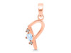 Moonstone & White Topaz Alphabet P Pendant RBM-RDA-16.