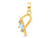Moonstone & White Topaz Alphabet P Pendant RBM-RDA-16.