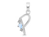 Moonstone & White Topaz Alphabet P Pendant RBM-RDA-16.