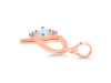Moonstone & White Topaz Alphabet P Pendant RBM-RDA-16.