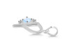Moonstone & White Topaz Alphabet P Pendant RBM-RDA-16.