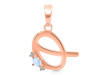 Moonstone & White Topaz Alphabet Q Pendant RBM-RDA-17.