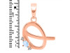 Moonstone & White Topaz Alphabet Q Pendant RBM-RDA-17.