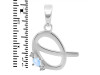 Moonstone & White Topaz Alphabet Q Pendant RBM-RDA-17.