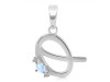 Moonstone & White Topaz Alphabet Q Pendant RBM-RDA-17.