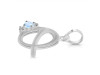 Moonstone & White Topaz Alphabet Q Pendant RBM-RDA-17.